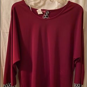 Sexy Burgundy Top with open back